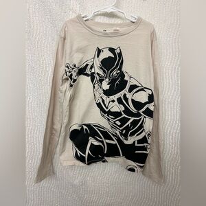Kids Long Sleeve Shirt H&M Size 8/10 Marvel Black Panther Unisex Boys Girls